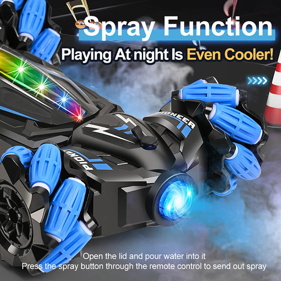 2.4G 4WD Spray Stunt RC Car – LED Lights & Gesture Sensor RC Stunt Car Richie's