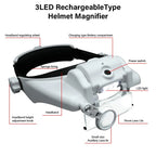 LED Headband Magnifier Loupe USB Rechargeable 1.5x–8x Headband Magnifier Loupe Richie's