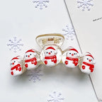 Santa & Reindeer Christmas Hair Claw Clip – Large Shark Clip Christmas Hair Clip Richie's snowman 1pc