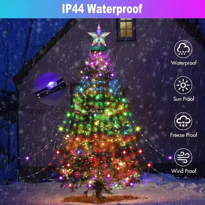 2.1M RGB LED Christmas String Lights Bluetooth App USB Control Christmas String Lights Richie's