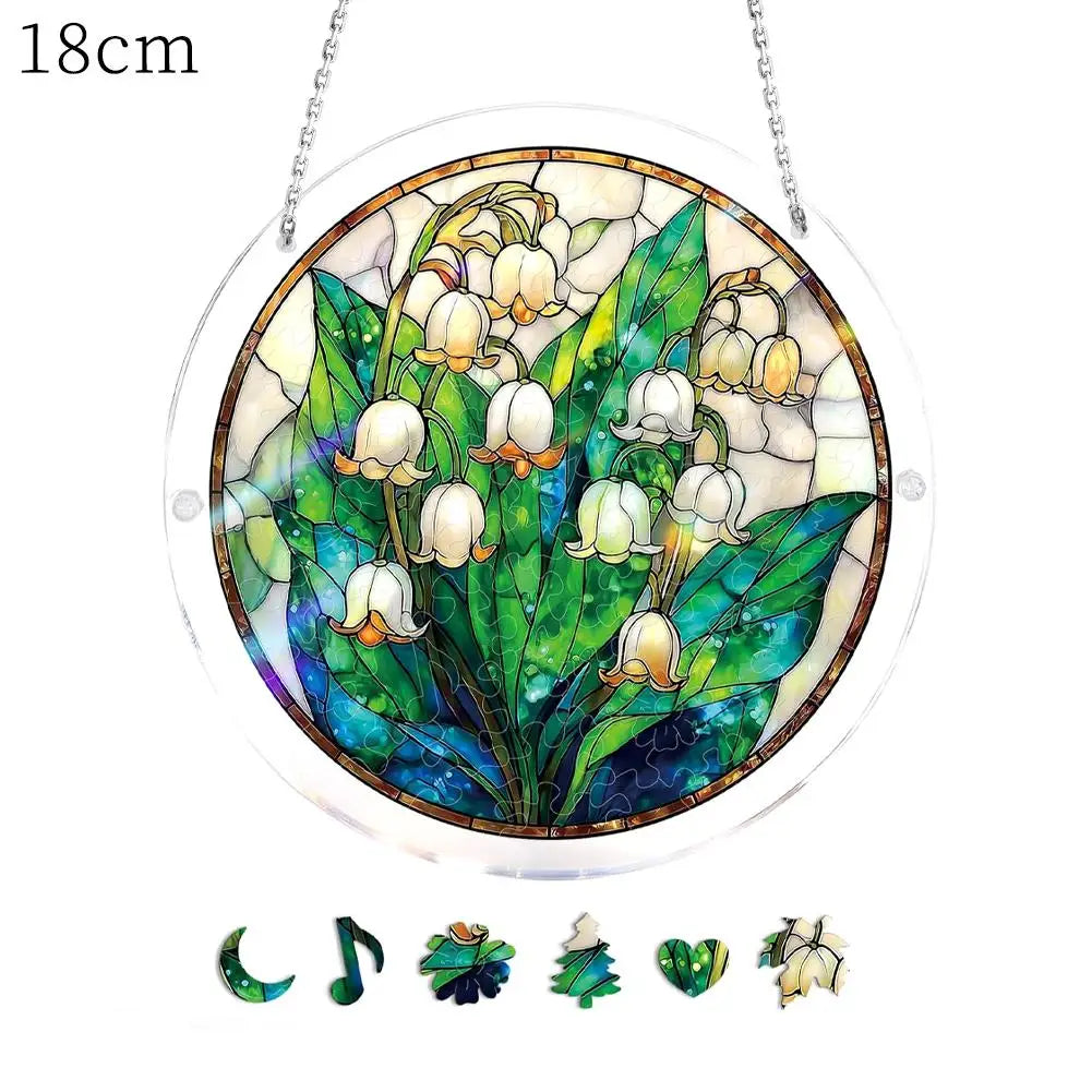 Acrylic Puzzle Suncatcher – DIY Stained Glass Window Hanging Decor Window Suncatcher Richie's A-S
