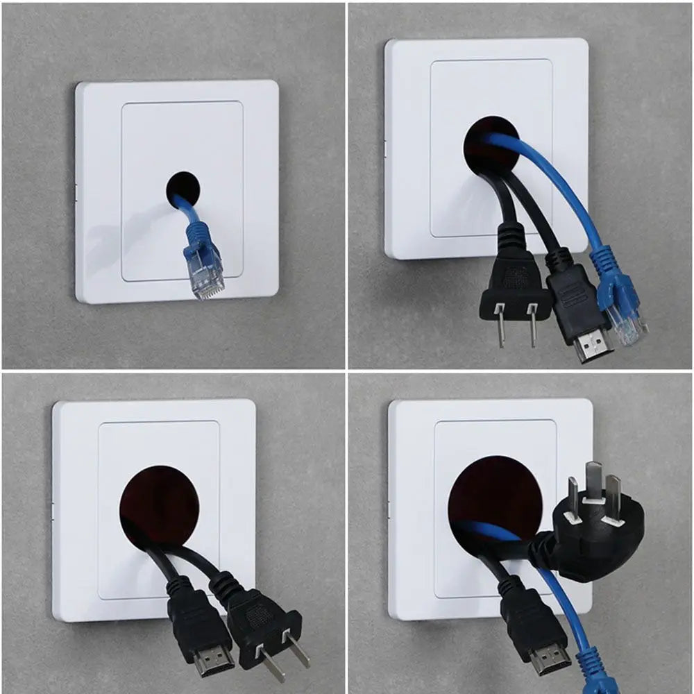 86-Type Wall Blank Panel Cable Cover with Rubber Pad Wall Blank Panel Richie's