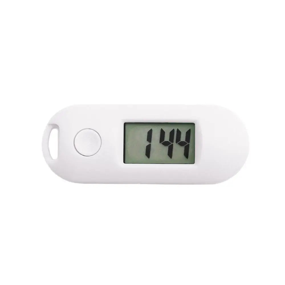 Mini LCD Keychain Clock Luminous Backlight Digital Watch Mini Keychain Clock Richie's White