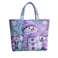 Snowman Quilted Tote Bag – Large Lightweight Women's Shoulder Bag Quilted Tote Bag Richie's 1 Piece