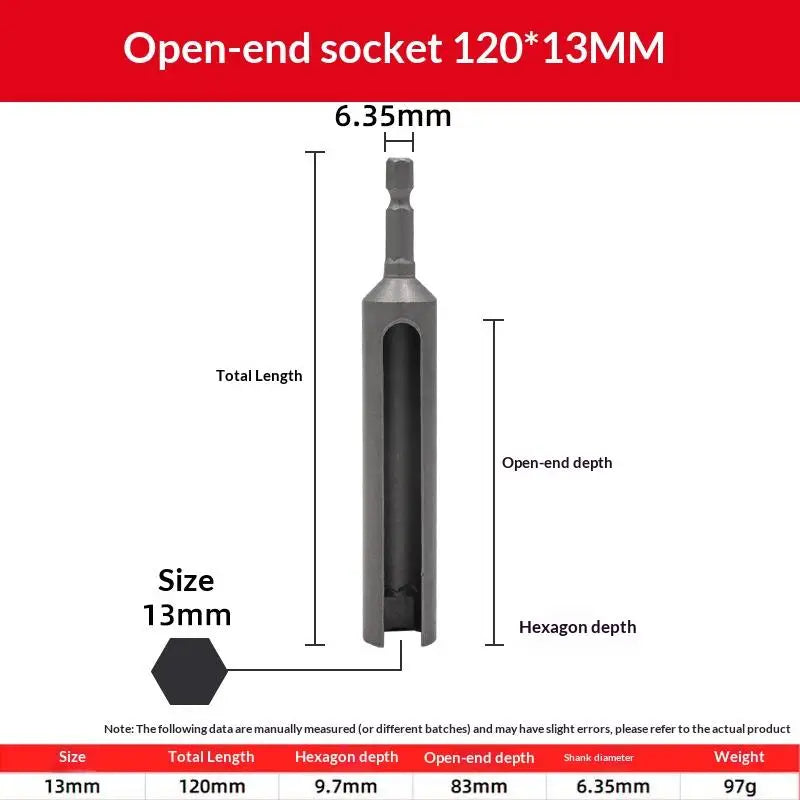 8–19mm Hex Socket Extended Sleeve Set | CR-V Steel Tool Kit Hex Socket Set Richie's 13x120