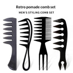 Men's Styling Comb Set – Wide Tooth, Texture & Anti-Static Hair Styling Comb Set Richie's