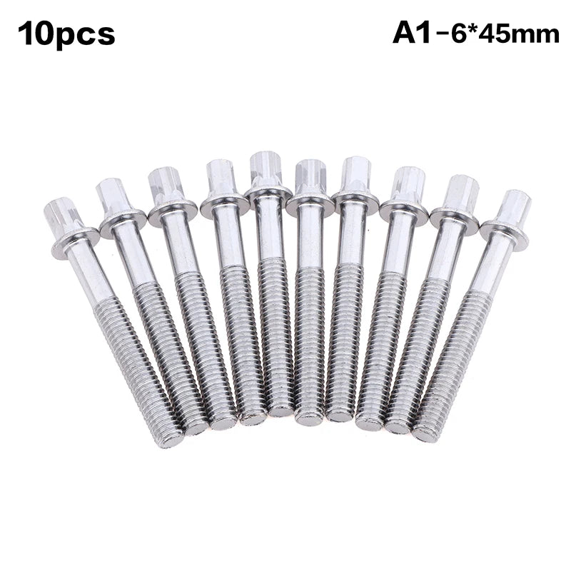 80mm Drum Tension Rods – 10-Piece Stainless Steel Kit Drum Replacement Parts Richie's A2