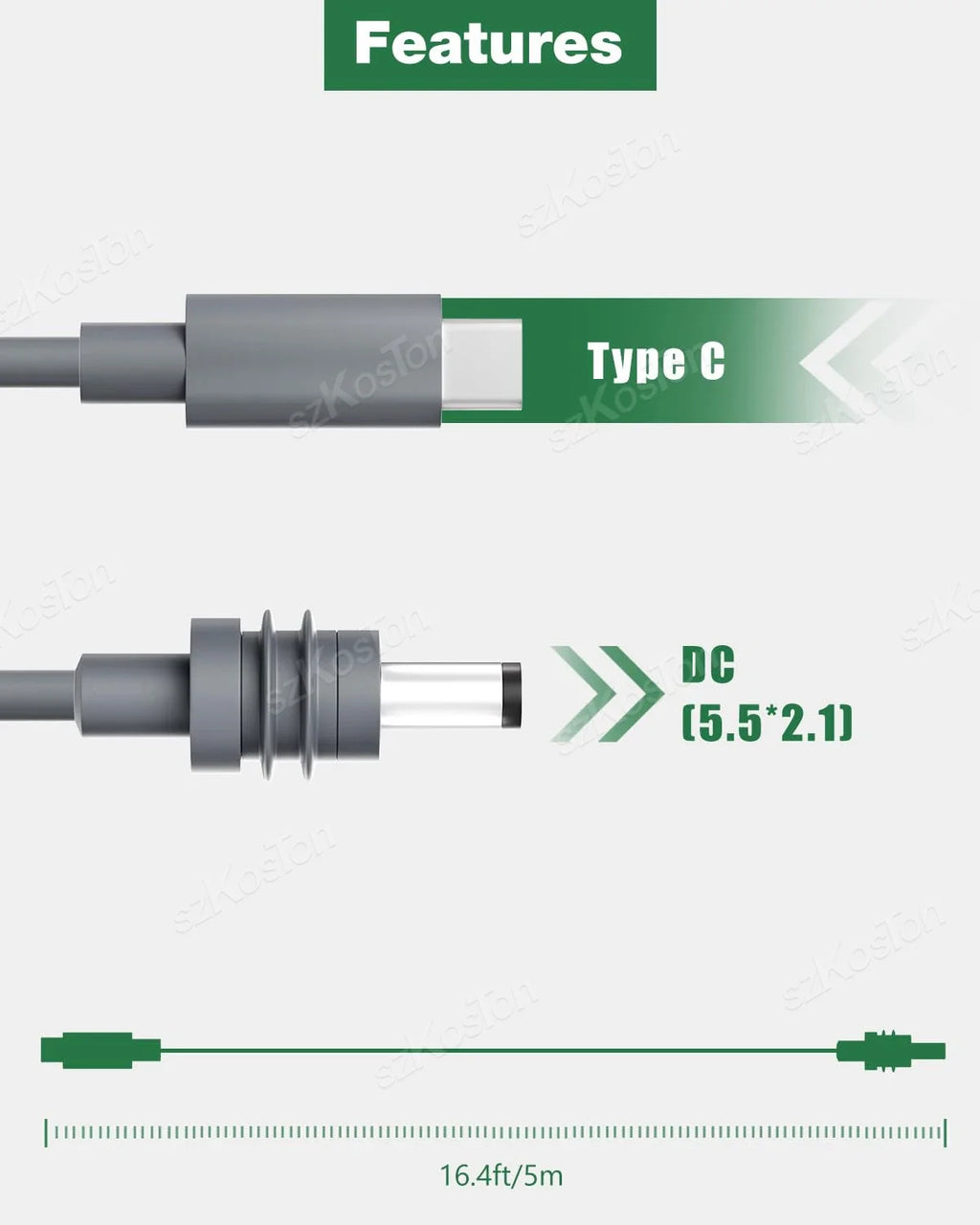 USB-C to DC Power Cable for Starlink Mini Gen3 – 0.3m USB-C Power Cable Richie's