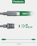 USB-C to DC Power Cable for Starlink Mini Gen3 – 0.3m USB-C Power Cable Richie's