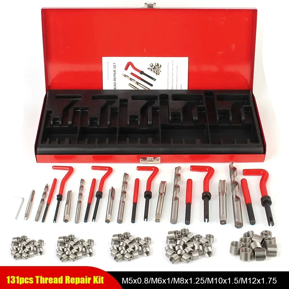 88/131 Pcs Thread Repair Kit M5–M12 Wire Insert Set Thread Repair Kit Richie's