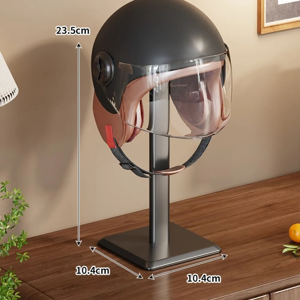 Multifunctional Helmet & Hat Display Stand | Desktop Rack Helmet Hat Stand Richie's Black aluminum rod
