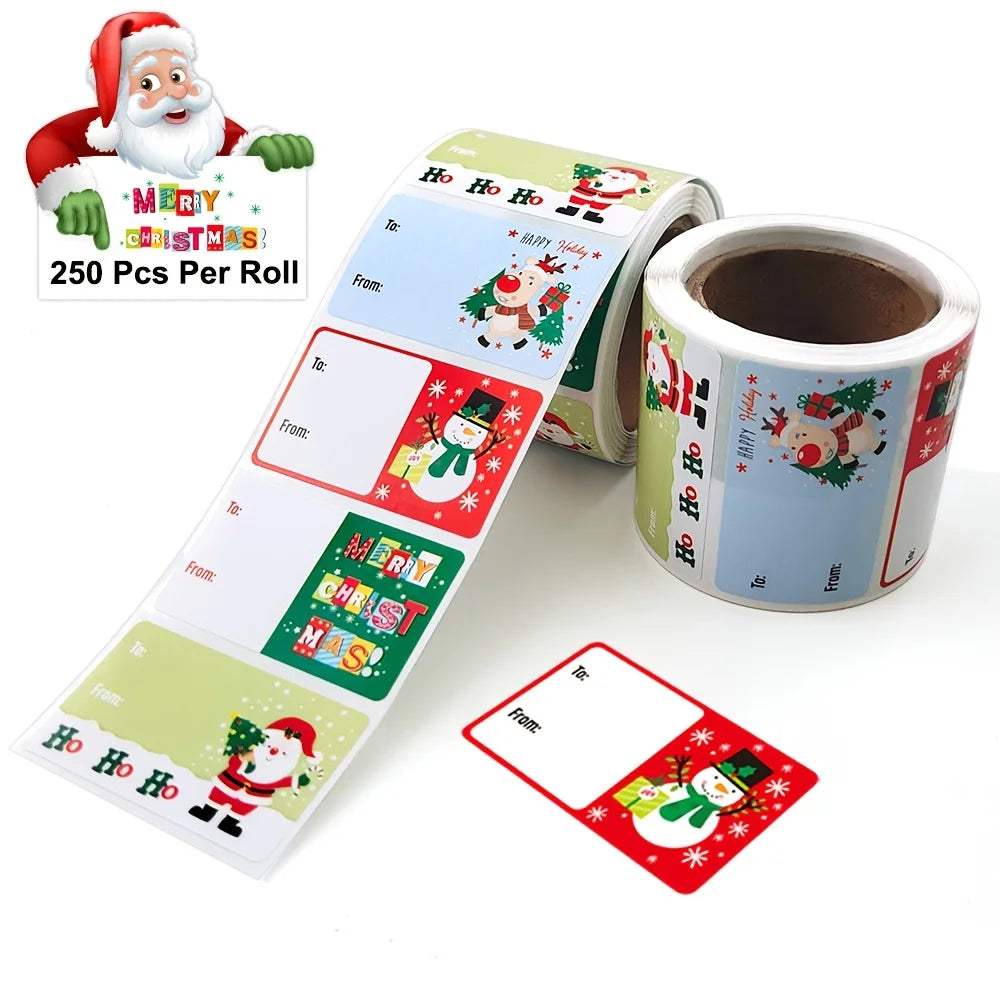 250/500 Christmas Glitter Stickers – Self-Adhesive Mixed Colors Christmas Craft Stickers Richie's