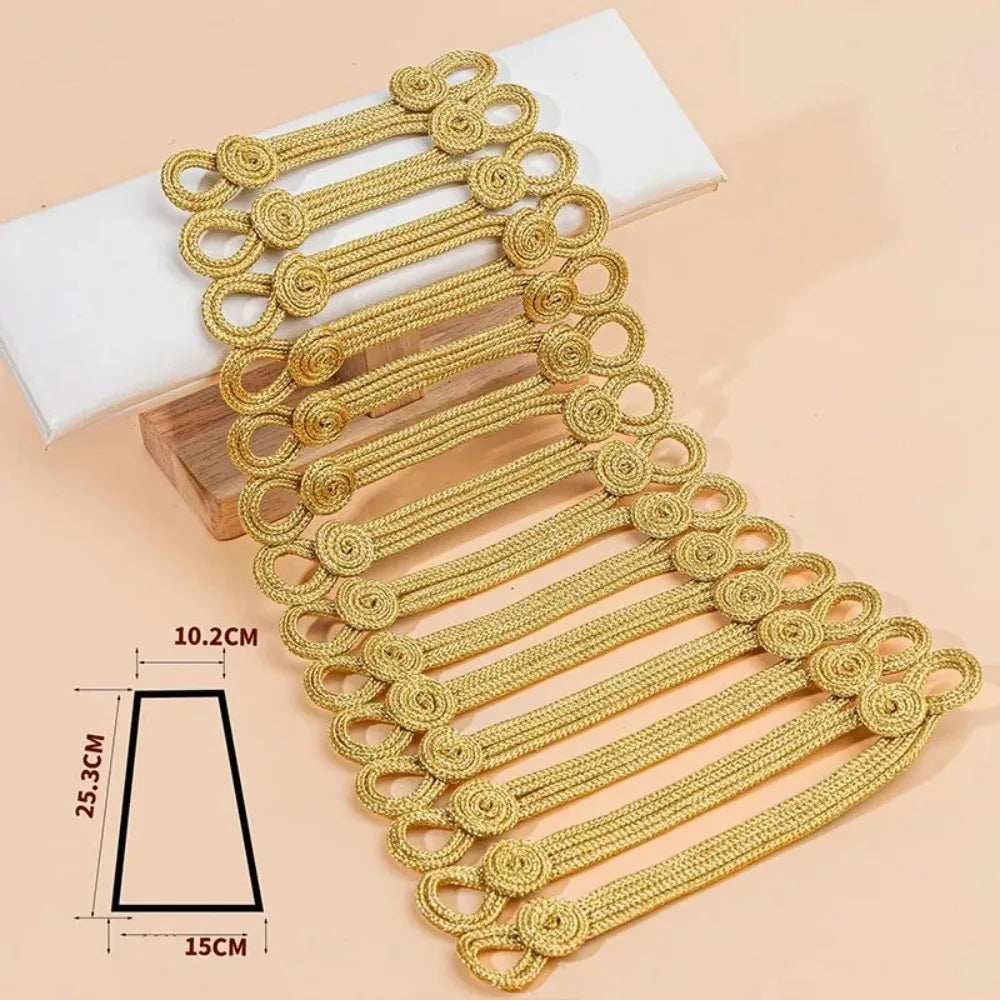 Handmade Gold Cord Baroque Applique Patch – Large Uniform Style Clothing Applique Patch Richie's B Gold L
