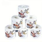 5 Rolls Christmas Toilet Paper – Santa Holiday Design Napkins Novelty Holiday Paper Richie's