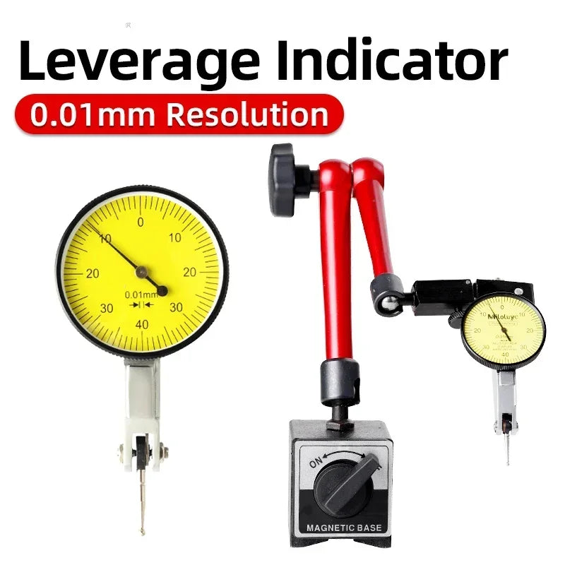 Magnetic Stand Base & Dial Indicator Gauge Measurement Tool Set Dial Indicator Set Richie's