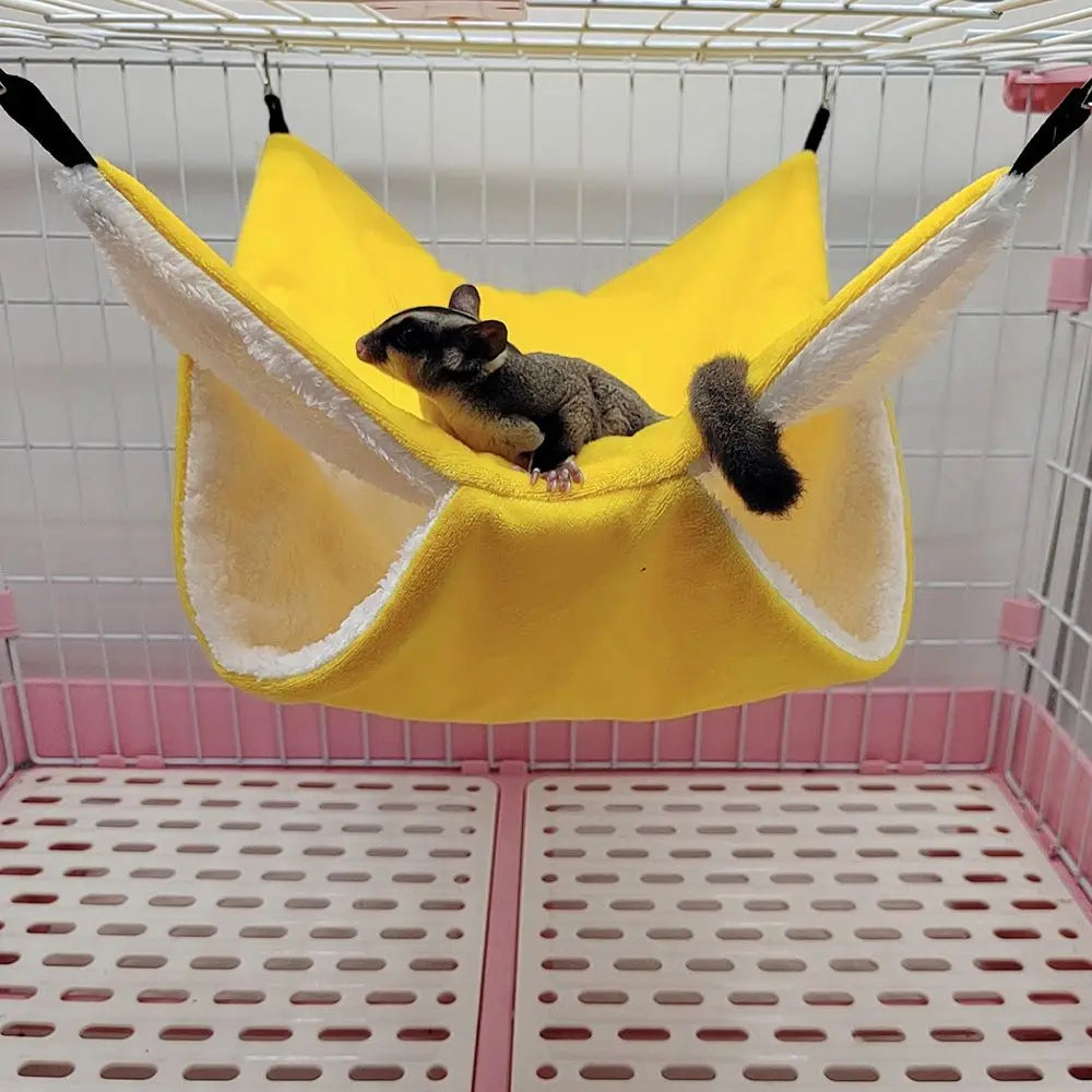 Double-Layer Plush Hammock Nest for Hamsters & Small Pets Small Pet Hammock Richie's