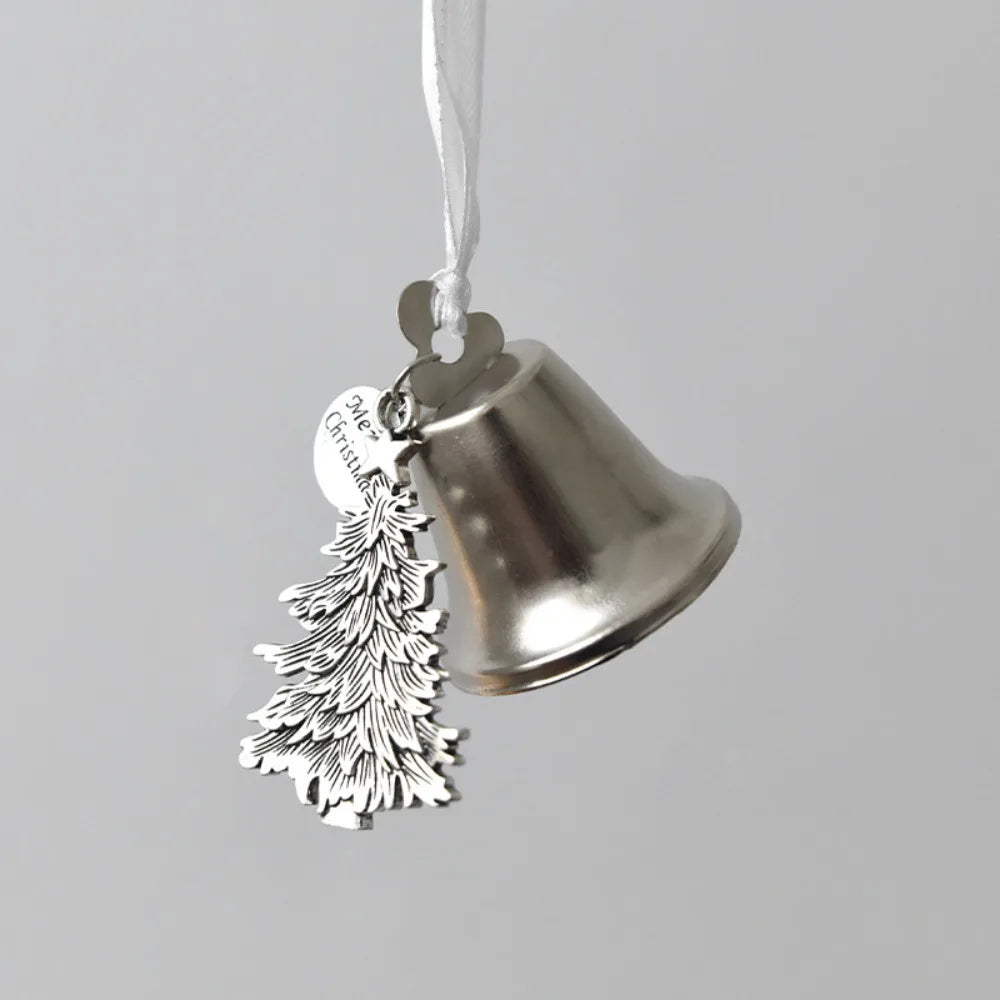 Silver Iron Christmas Bell Ornament with Ribbon – Jingle Bell Christmas Bell Ornament Richie's 03