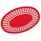 Reusable Oval Plastic Food Serving Basket – Snack & Hot Dog Tray Food Serving Basket Richie's Red