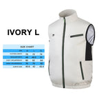 APWIKOGER Cooling Fan Vest – USB Wearable Vest for Summer Outdoor Cooling Fan Vest Richie's Ivory L without fan