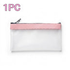 Zippered Money Pouch PVC Cash Bag for Coins, Bills & Office Zippered Money Pouch Richie's Pink 1pc
