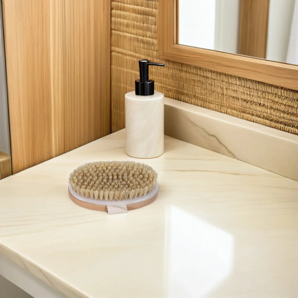 Natural Wood Handle Body Brush – Soft Bristle Skin Scrubber Body Scrub Brush Richie's