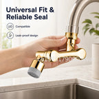 1080° Rotating Gold Faucet Aerator – 2-Mode Swivel Tap Extender Faucet Aerator Richie's