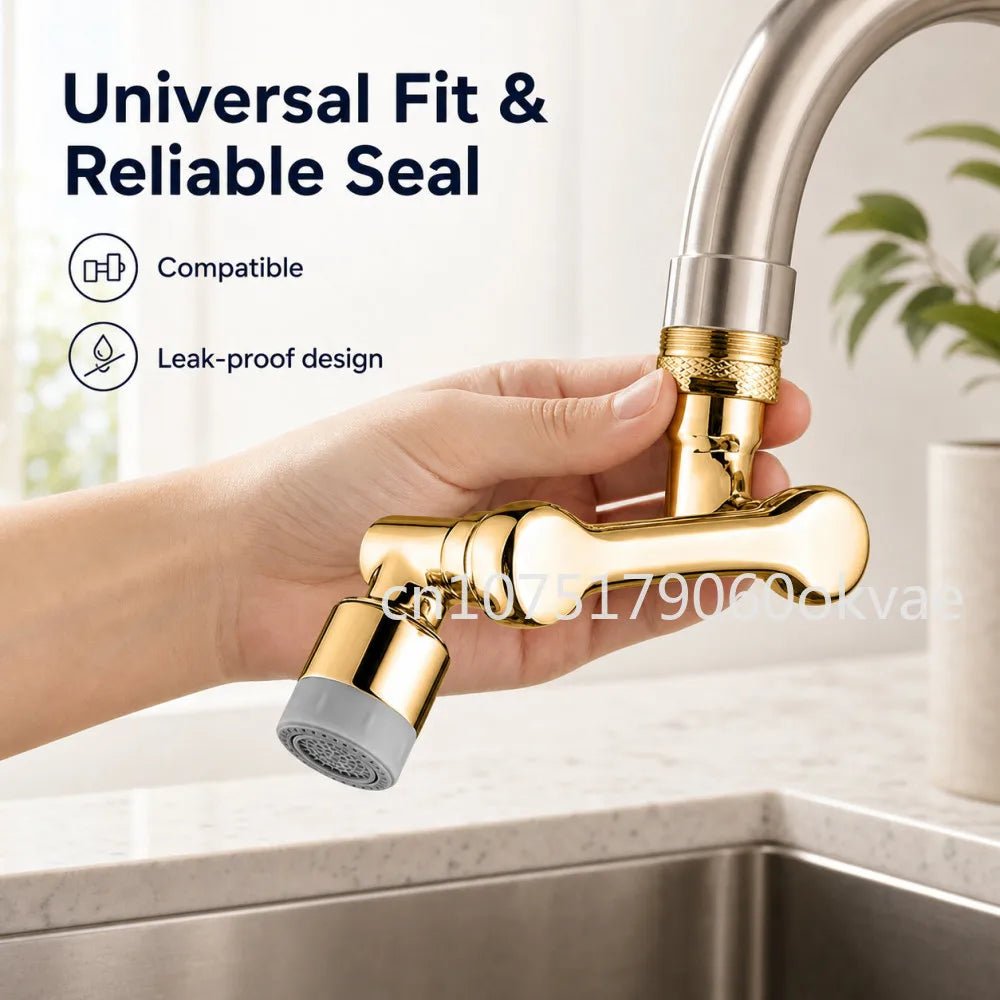 1080° Rotating Gold Faucet Aerator – 2-Mode Swivel Tap Extender Faucet Aerator Richie's