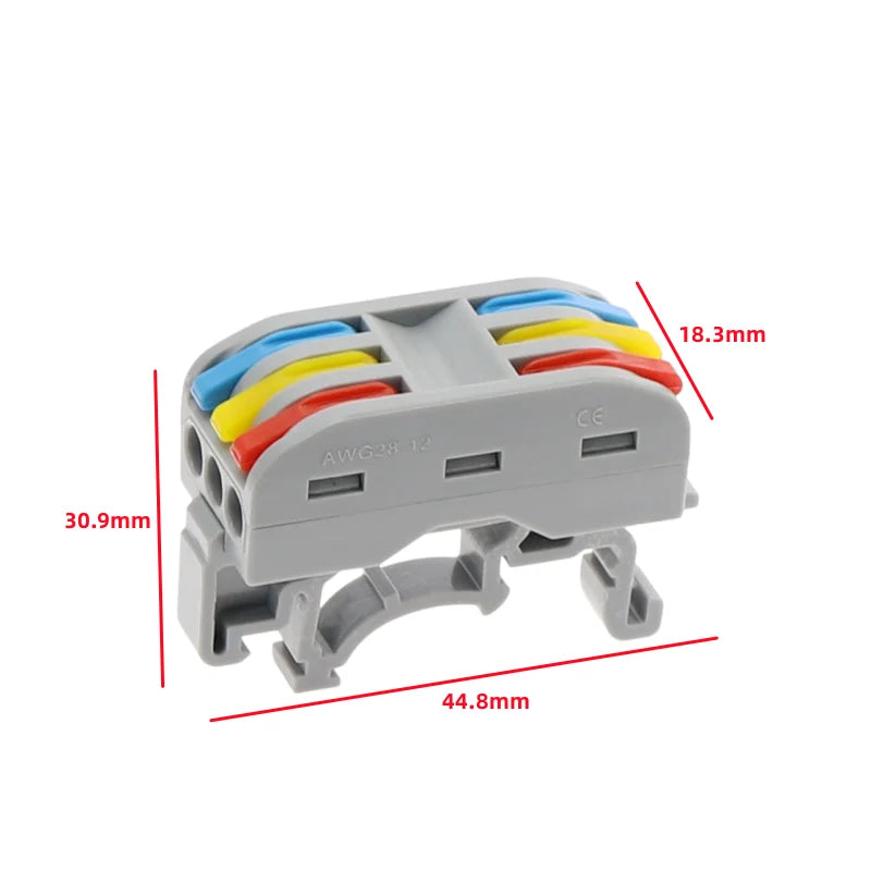 2/3/4/5 Pin Push-In Lever Wire Connector Terminal Block CE Wire Connector Terminal Richie's 223D 20pcs