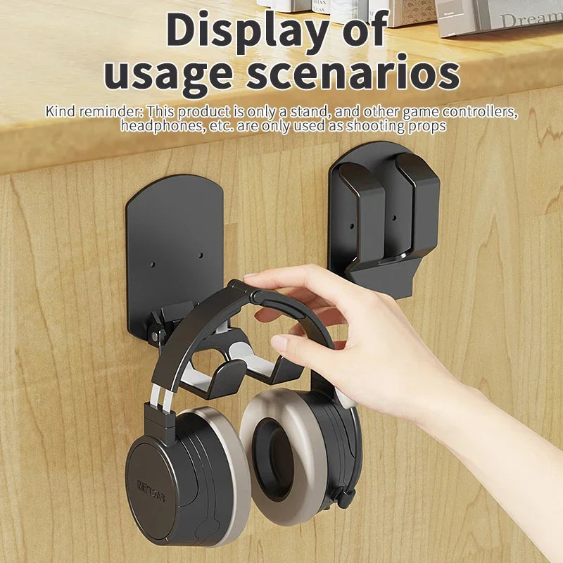 Universal Adhesive Headphone Stand & Under-Desk Headset Hanger Headphone Stand Richie's