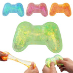 Squishy Sequins Game Controller Fidget Toy – Slow Rebound TPR Fidget Sensory Toy Richie's random color 1 pc