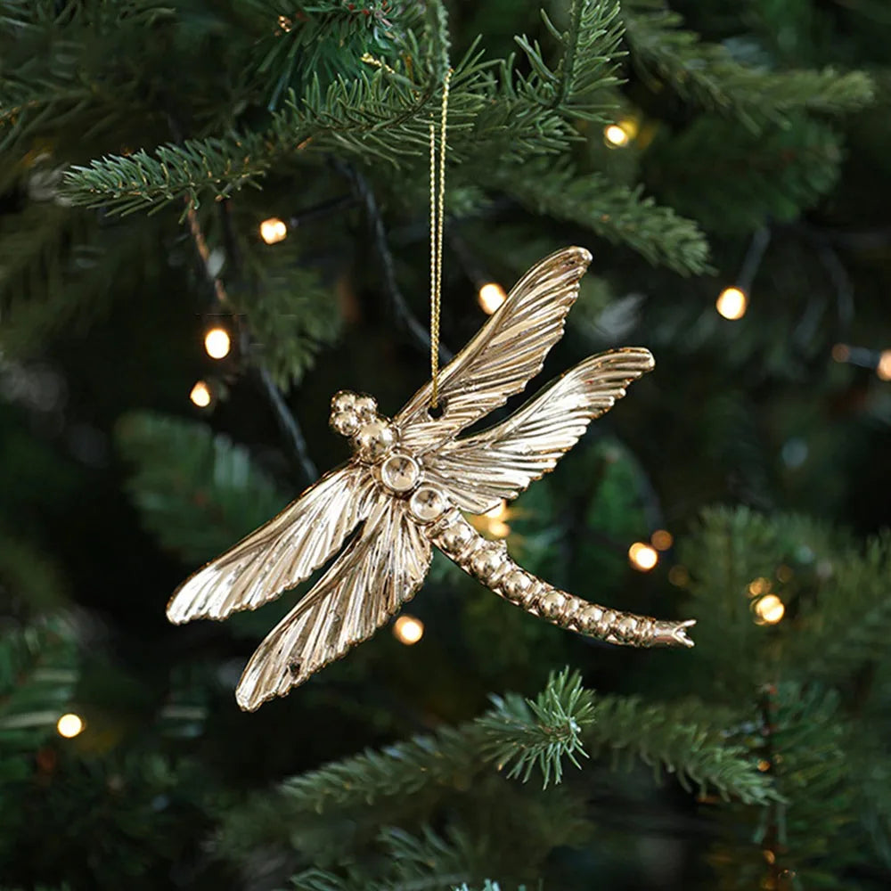 Gold Angel & Snowflake Christmas Tree Hanging Ornaments Christmas Ornaments Richie's dragonfly