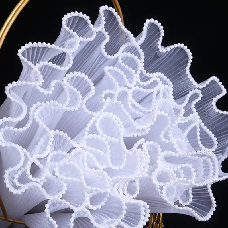 Pearl Wave Gauze Flower Wrapping Mesh 28cm x 4 Yards Floral Wrapping Mesh Richie's White Pearl