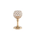 Gold Crystal Tealight Candle Holder – Festive Home Decor Candle Holder Richie's Gold 17cm