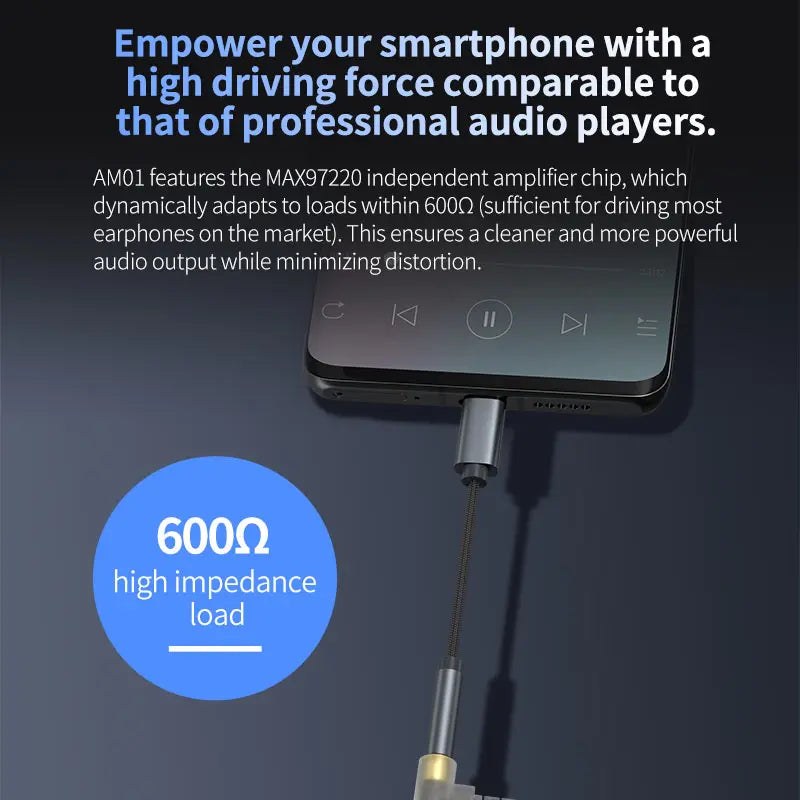 KZ AM01 Portable DAC Amplifier USB-C to 3.5mm Headphone Adapter DAC Headphone Amplifier Richie's
