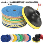 4" Diamond Polishing Pads Kit 10-16 Pcs Wet/Dry for Granite Diamond Polishing Pads Richie's 10pcs 50-6000 4 inches multi-tool