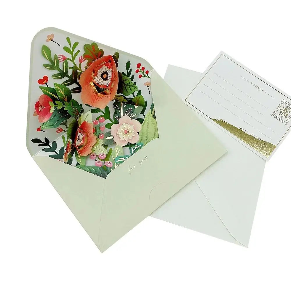 3D Pop-Up Flower Greeting Card with Envelope | Birthday & Holiday Pop-Up Greeting Card Richie's B