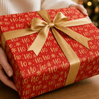 Christmas Kraft Wrapping Paper Roll – Vintage HoHoHo Design Gift Wrapping Paper Richie's