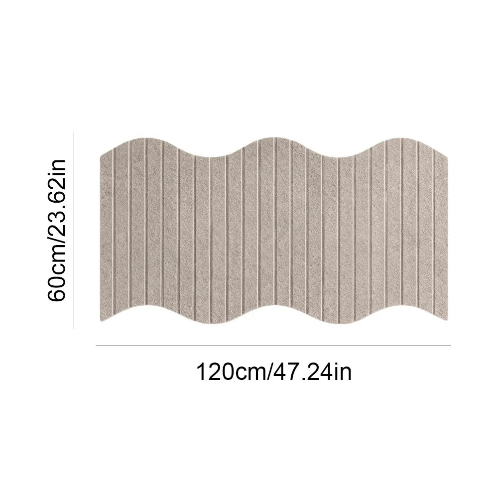 Wave Edge Felt Wall Panel – Ribbed Pin Board Display Board Felt Wall Panel Richie's 6-60x120cm