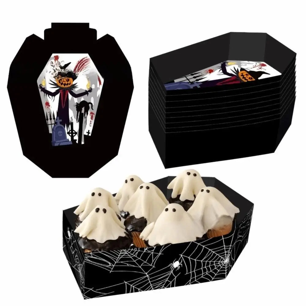Halloween Paper Cookie Gift Boxes Snack Trays – 12 Pack Cookie Gift Boxes Richie's