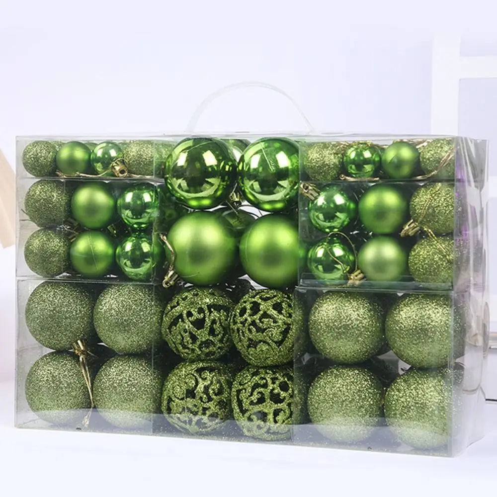 100PCS Christmas Ball Ornaments Set – 8cm, 18 Colors Baubles Christmas Ornament Set Richie's 15