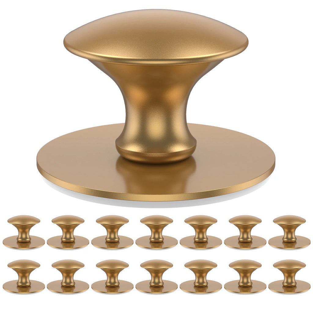 15-Pack Self-Adhesive Stainless Steel Cabinet Drawer Knobs 37mm Cabinet Drawer Knobs Richie's No-drilling handle gold 15PCS