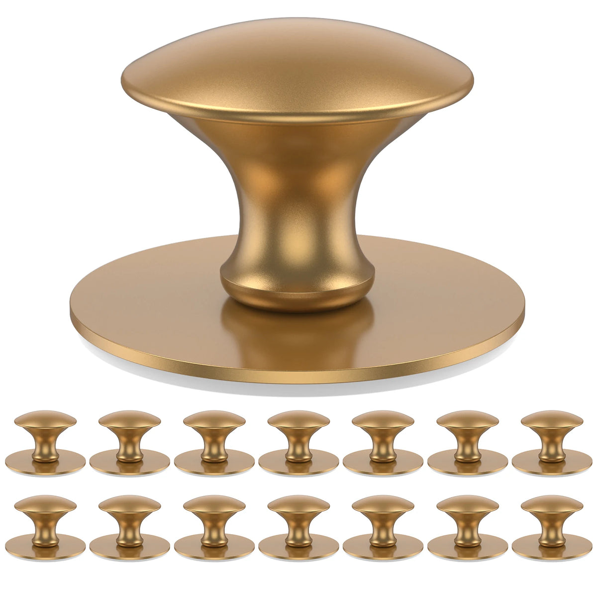 15-Pack Self-Adhesive Stainless Steel Cabinet Drawer Knobs 37mm Cabinet Drawer Knobs Richie's No-drilling handle gold 15PCS