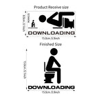 Removable English Toilet Wall Sticker – Funny Bathroom Decal Bathroom Wall Sticker Richie's Night light 1pc
