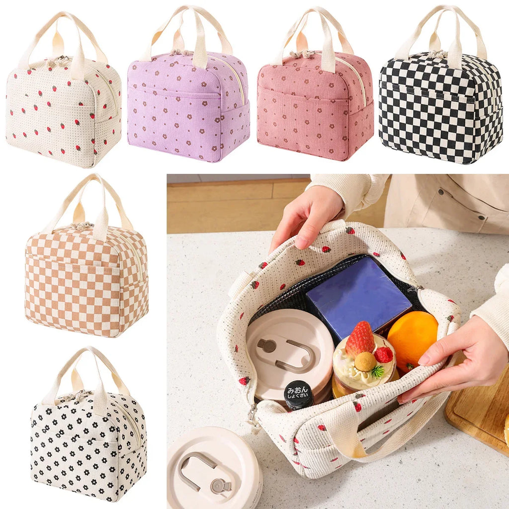 Floral Insulated Lunch Bag – Waterproof Thermal Cooler Tote Insulated Lunch Bag Richie's