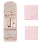 Foldable Travel Jewelry Organizer Bag – Necklaces & Rings Jewelry Travel Organizer Richie's S-14x14.5cm pink