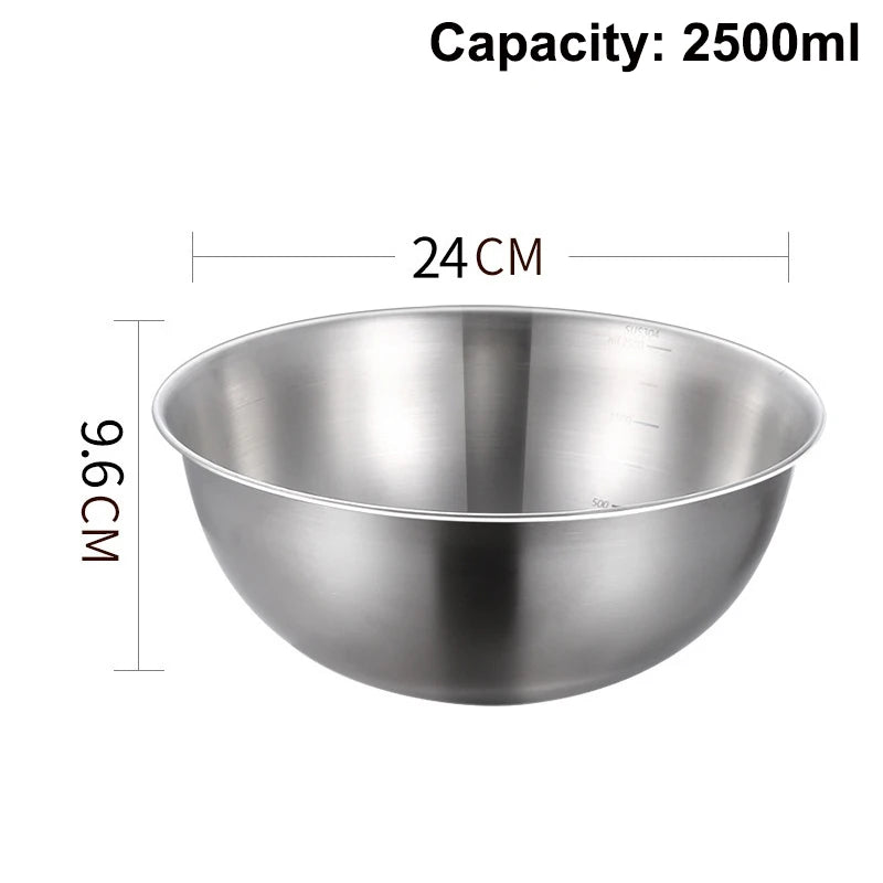 Stainless Steel Mixing Bowl Set with Scale | Kitchen Essentials Mixing Bowl Set Richie's 24cm
