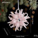 Glitter Pink Christmas Ornaments – Angel, Snowflake & Bell Christmas Ornament Richie's B