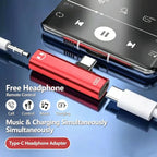 90° USB-C Audio & Charging Splitter Adapter | 2-in-1 L-Shape USB-C Splitter Adapter Richie's