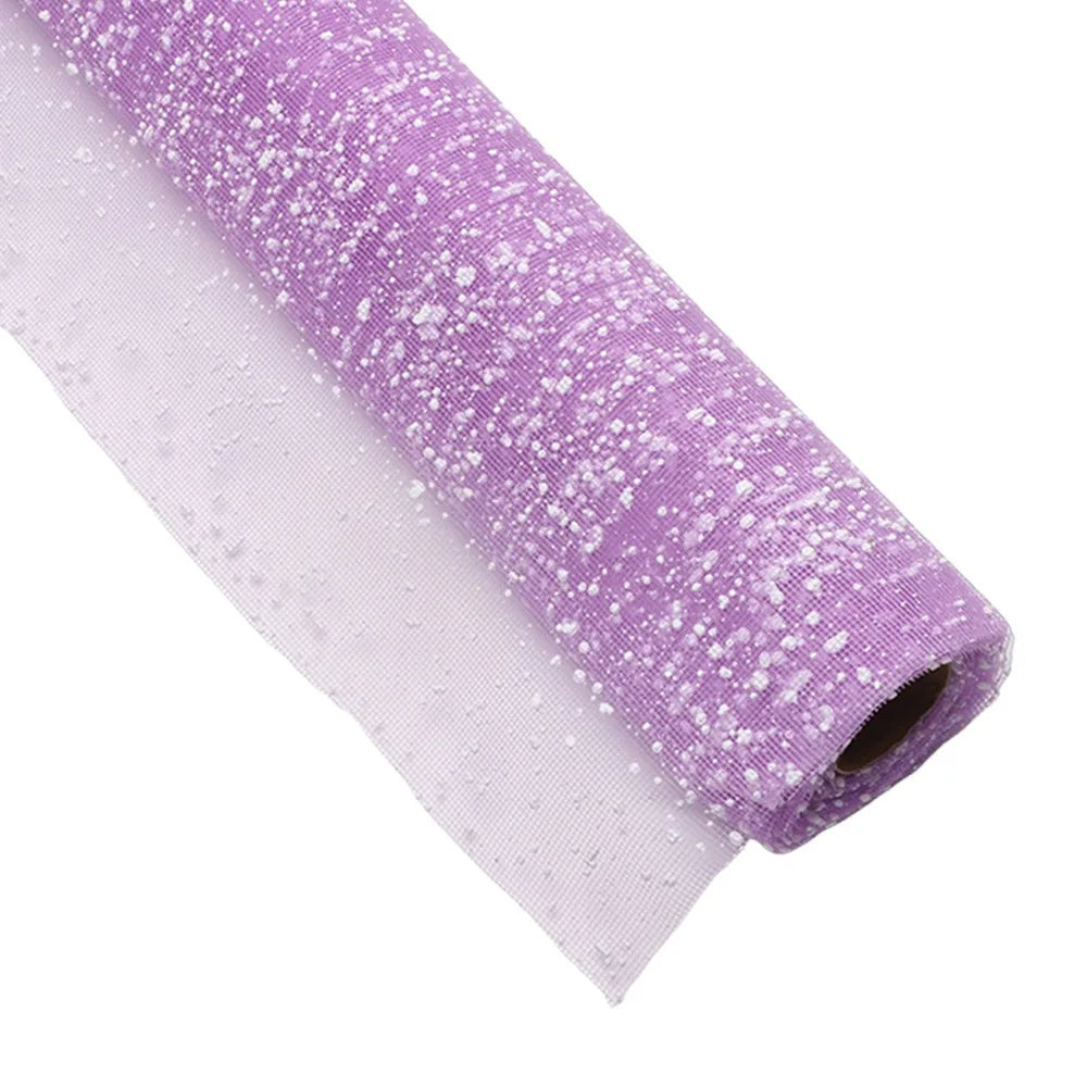 Snowflake Mesh Flower Wrapping Paper 50cm – DIY Bouquet Wrap Floral Wrapping Paper Richie's Purple 5x5x5cm