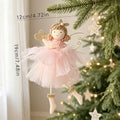 Plush Christmas Angel Ornament – Fluffy Wings Hanging Pendant Christmas Ornament Richie's Style-4